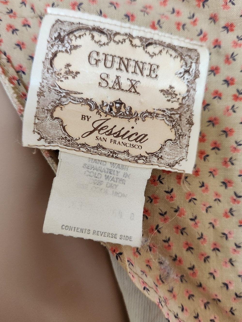Dreamy 70s Gunne Sax Prairie Dress Corduroy-Style Bodice Size 8 - Picture 15 of 15